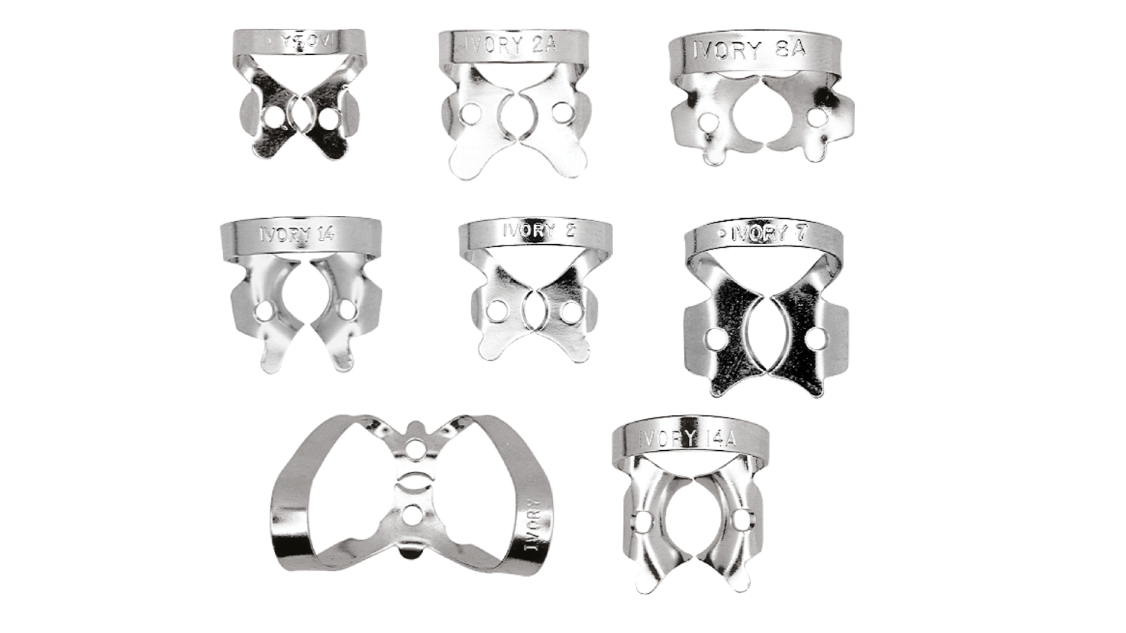 Ivory® Rubber Dam Clamps