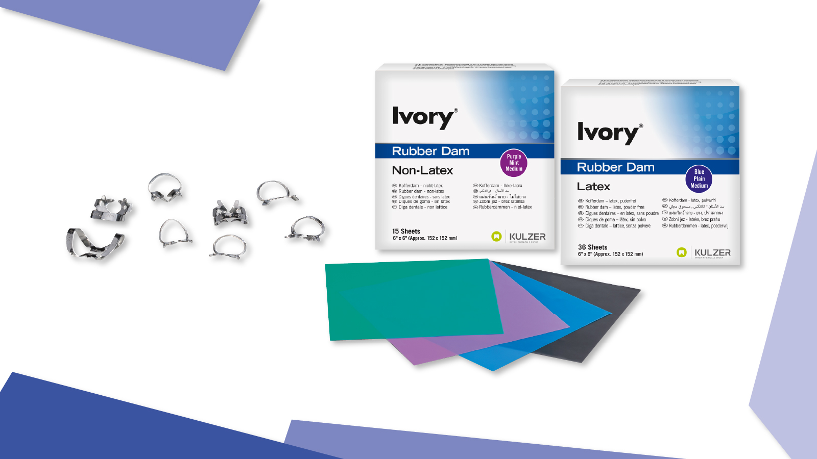 Ivory Rubber Dams & Clamps